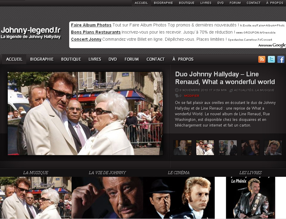 Nouvelle Version Du Site Sur Johnny Hallyday | Johnny Hallyday